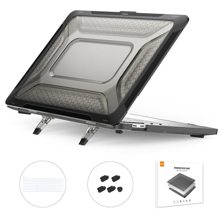 For MacBook Pro 13.3 A2251/A2289/A2338 ENKAY Hat-Prince 3 in 1 Protective Bracket  Case Cover Hard Shell with TPU Keyboard Film / Anti-dust Plugs, Version:EU(Black) - free shipping - PMC TechLife - Order now!