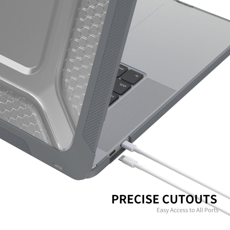 For MacBook Pro 16 A2141 ENKAY Hat-Prince 3 in 1 Protective Bracket  Case Cover Hard Shell with TPU Keyboard Film / Anti-dust Plugs, Version:EU(Grey) - MacBook Pro Cases by ENKAY | Online Shopping South Africa | PMC Jewellery