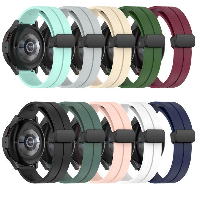 Compatible with Garmin Venu 2 Plus 20mm Solid Color Magnetic Clasp Silicone Watch Band(Black) - free shipping - PMC TechLife - Order now!
