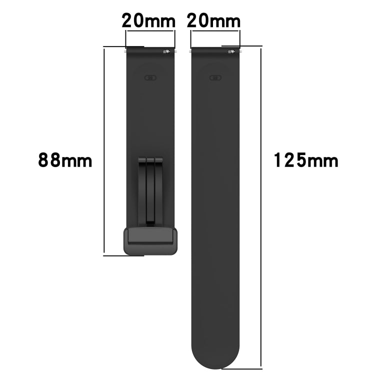 Compatible with Garmin Compatible witherunner 645 Music 20mm Solid Color Magnetic Clasp Silicone Watch Band(Midnight Blue) - free shipping - PMC TechLife - Order now!