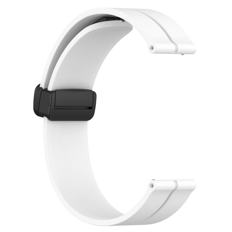 For Amazfit GTR 4 22mm Solid Color Magnetic Clasp Silicone Watch Band(White) - free shipping - PMC TechLife - Order now!