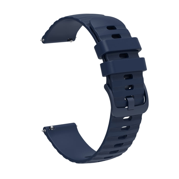 For Amazfit GTS 2 Mini 20mm Wavy Dot Pattern Solid Color Silicone Watch Band(Navy Blue) - free shipping - PMC TechLife - Order now!