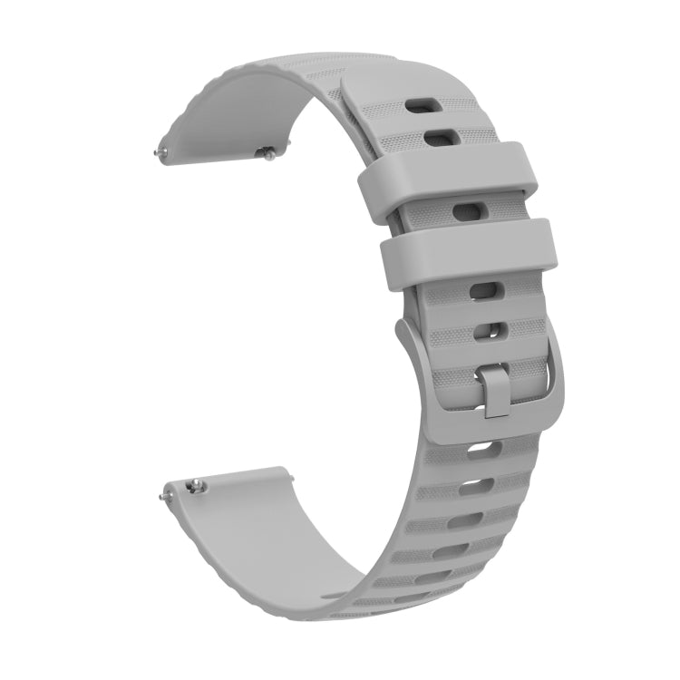 For Huawei Watch 3 Pro 22mm Wavy Dot Pattern Solid Color Silicone Watch Band(Grey) - free shipping - PMC TechLife - Order now!