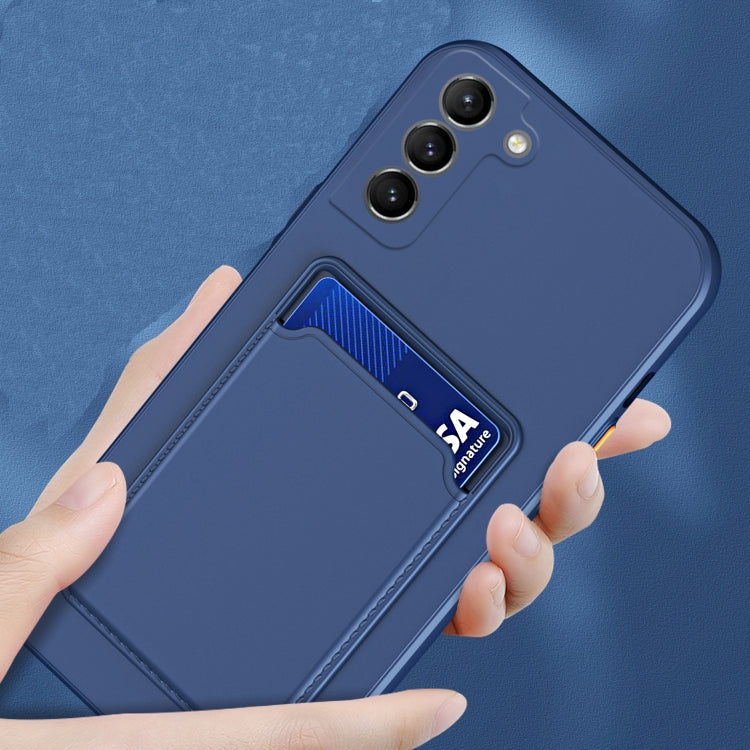 For Samsung Galaxy A34 5G Skin Feel Card TPU Contrast Color Button Phone Case(Dark Blue) - Galaxy Phone Cases by PMC Jewellery | Online Shopping South Africa | PMC Jewellery