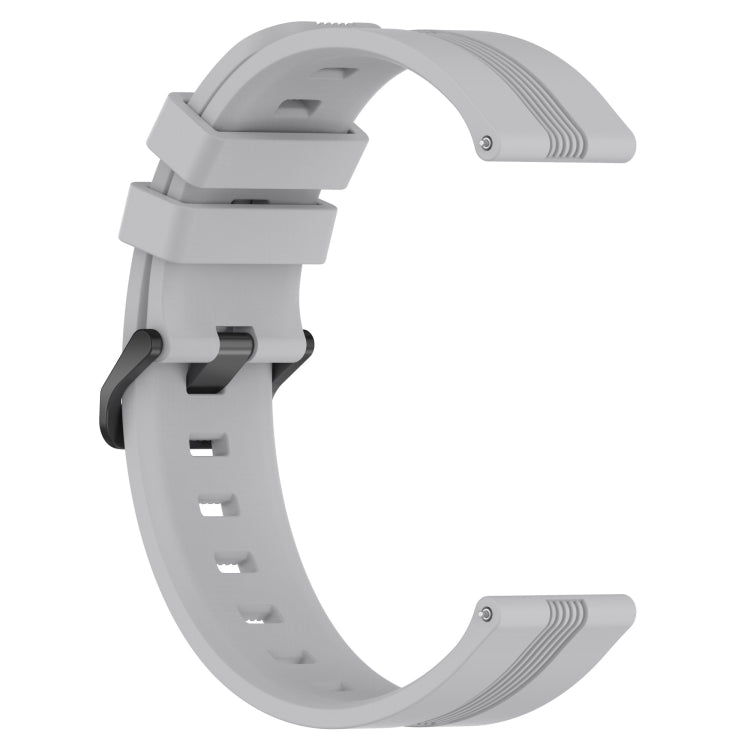 For Huawei GT2 46mm 22mm Concave Striped Slicone Watch Band(Grey) - free shipping - PMC TechLife - Order now!