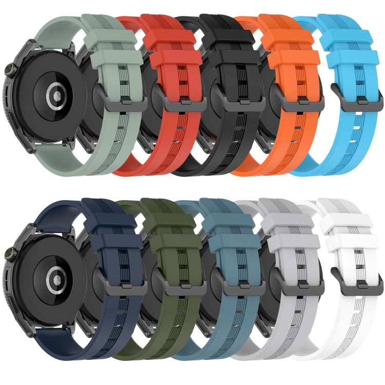 For Huawei GT2 46mm 22mm Concave Striped Slicone Watch Band(Grey) - free shipping - PMC TechLife - Order now!