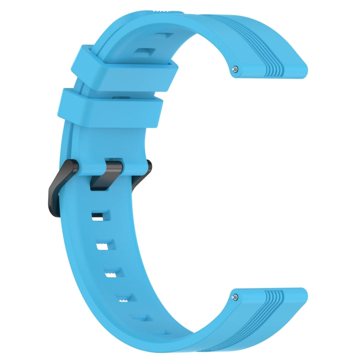 For Huawei Watch 2 20mm Concave Striped Slicone Watch Band(Sky Blue) - free shipping - PMC TechLife - Order now!
