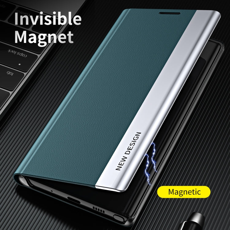 For Xiaomi Redmi 12C Side Electroplated Adsorption Leather Phone Case(Black) - free shipping - PMC TechLife - Order now!