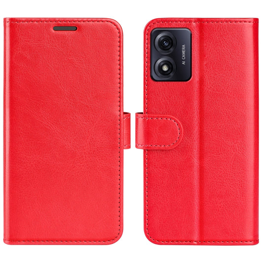 For Motorola Moto E13 R64 Texture Horizontal Flip Leather Phone Case(Red) - Motorola Cases by PMC Jewellery | Online Shopping South Africa | PMC Jewellery