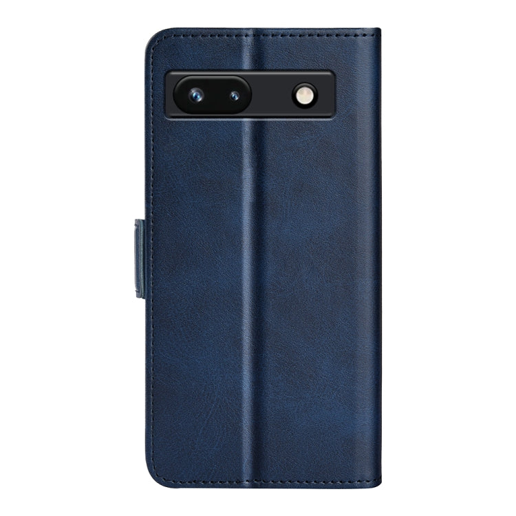 For Google Pixel 7a Dual-side Magnetic Buckle Leather Phone Case(Dark Blue) - free shipping - PMC TechLife - Order now!