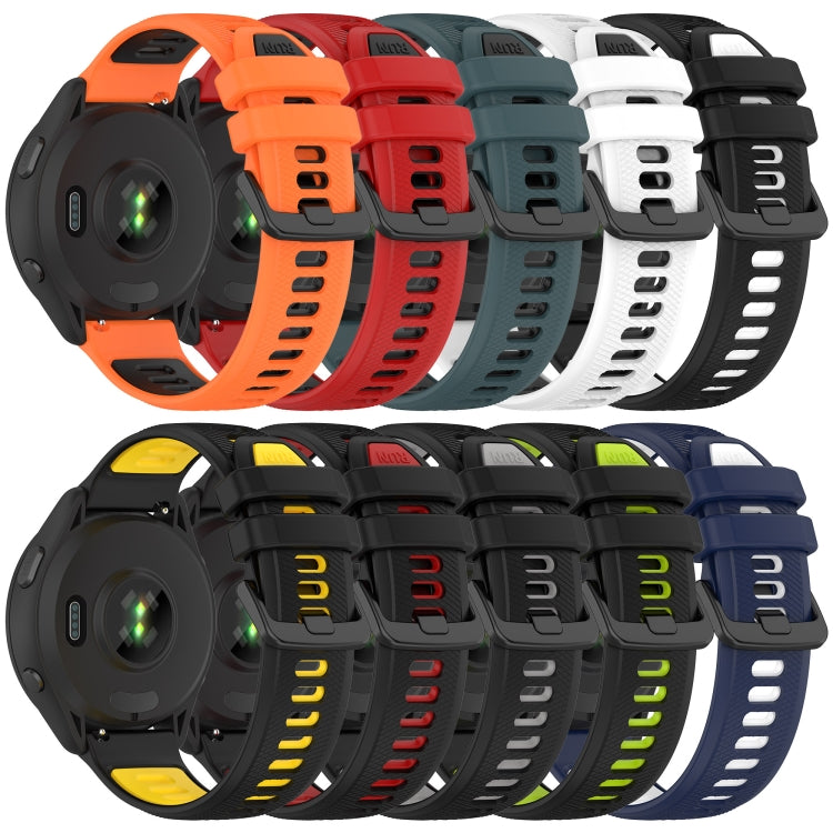 For Amazfit GTR 42mm 20mm Sports Two-Color Silicone Watch Band(Black+Yellow) - Smart Wear by PMC Jewellery | Online Shopping South Africa | PMC Jewellery