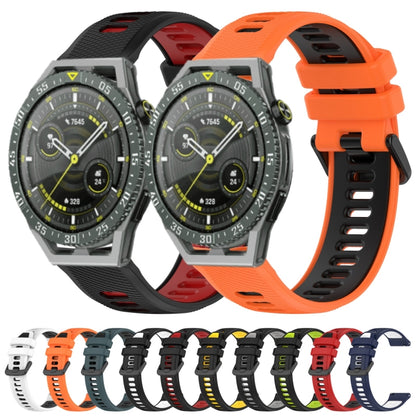 For Honor Watch Dream 22mm Sports Two-Color Silicone Watch Band(Black+Grey) - Smart Wear by PMC Jewellery | Online Shopping South Africa | PMC Jewellery