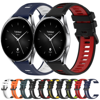 For Xiaomi MI Watch Color 2 22mm Sports Two-Color Silicone Watch Band(Red+Black) - Smart Wear by PMC Jewellery | Online Shopping South Africa | PMC Jewellery