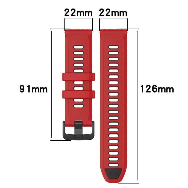 For Xiaomi MI Watch S1 22mm Sports Two-Color Silicone Watch Band(Black+Red) - Smart Wear by PMC Jewellery | Online Shopping South Africa | PMC Jewellery