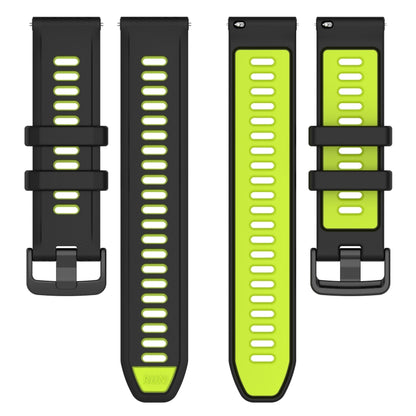 For Amazfit GTR 2e 22MM Sports Two-Color Silicone Watch Band(Olive Green + Black) - Smart Wear by PMC Jewellery | Online Shopping South Africa | PMC Jewellery