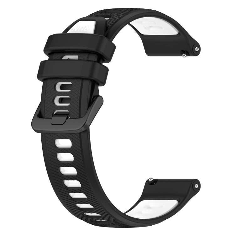 For Samsung Gear S3 Classic 22mm Sports Two-Color Silicone Watch Band(Black+White) - Smart Wear by PMC Jewellery | Online Shopping South Africa | PMC Jewellery