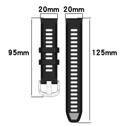 For Amazfit GTS 4 Mini 22mm Cross Texture Two Color Silicone Steel Buckle Watch Band(White+Teal) - Smart Wear by PMC Jewellery | Online Shopping South Africa | PMC Jewellery