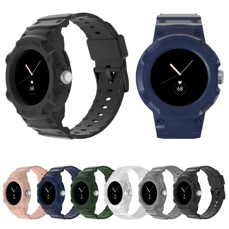 For Google Pixel Watch JUNSUNMAY Integrated TPU Adjustable Elastic Watch Band(Black) - Watch Bands by JUNSUNMAY | Online Shopping South Africa | PMC Jewellery