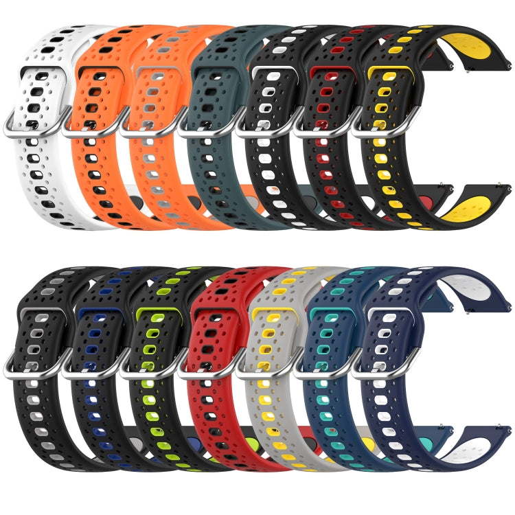 For Amazfit GTS 2 20mm Breathable Two-Color Silicone Watch Band(Red+Black) - Watch Bands by PMC TechLife | Online Shopping South Africa | PMC TechLife