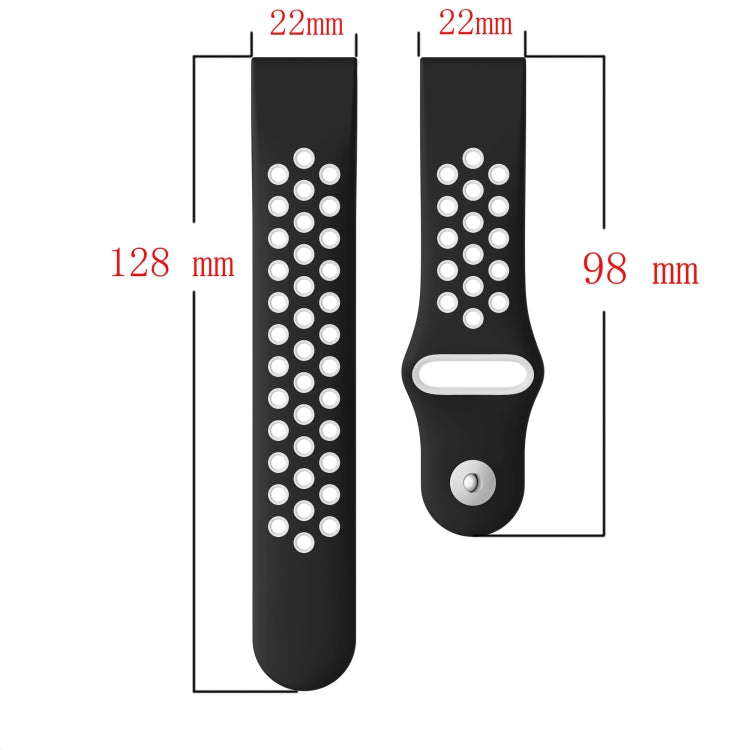 For Garmin Fenix 7 Solar 22mm Sports Breathable Silicone Watch Band(Black+Red) - Watch Bands by PMC Jewellery | Online Shopping South Africa | PMC Jewellery