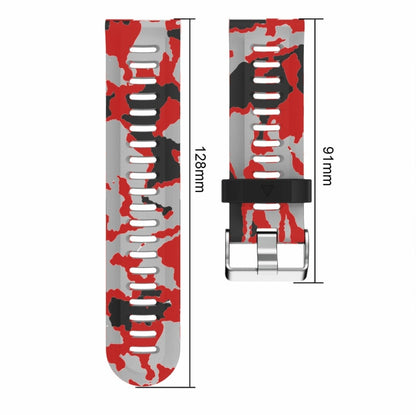 For Garmin Instinct 2X Solar 26mm Camouflage Printed Silicone Watch Band(Army Green+Army Camouflage) -  by PMC Jewellery | Online Shopping South Africa | PMC Jewellery