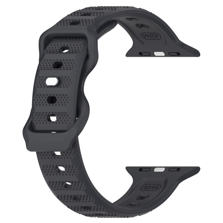 For Apple Watch 5 40mm Reverse Buckle Dot Texture Silicone Watch Band(Dark Gray) - Watch Bands by PMC TechLife | Online Shopping South Africa | PMC TechLife