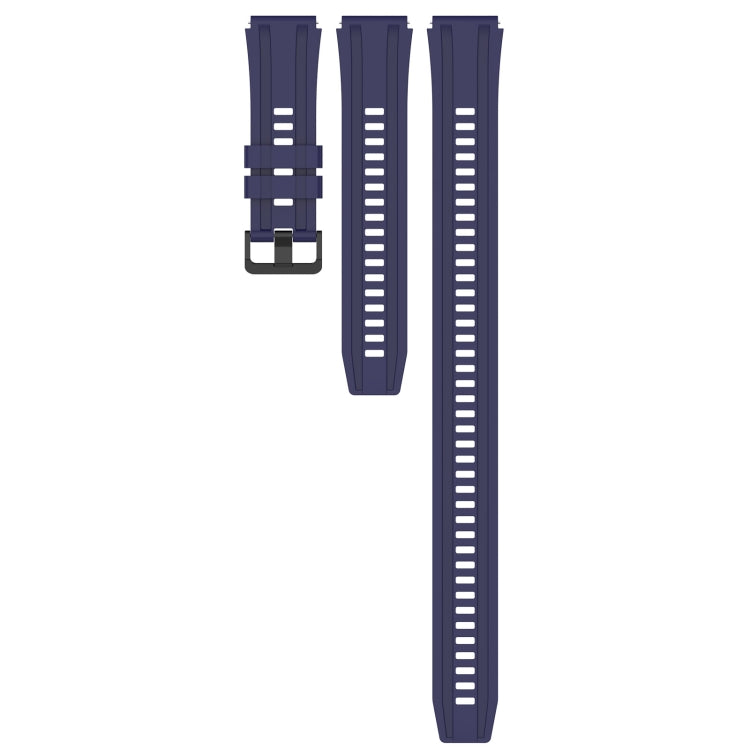 For Huawei Watch Buds Long & Short Sports Solid Color Silicone Watch Band Set(Midnight Blue) - Watch Bands by PMC TechLife | Online Shopping South Africa | PMC TechLife