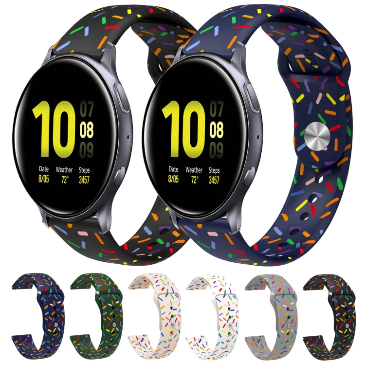 For Samsung Galaxy Watch 5 40 / 44mm Sports Rainbow Dots Silicone Buckle Watch Band(Starlight Color) - Watch Bands by PMC Jewellery | Online Shopping South Africa | PMC Jewellery