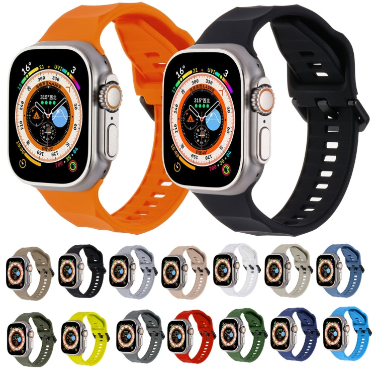 For Apple Watch 4 44mm Ripple Silicone Sports Watch Band(Starlight) - Watch Bands by PMC Jewellery | Online Shopping South Africa | PMC Jewellery