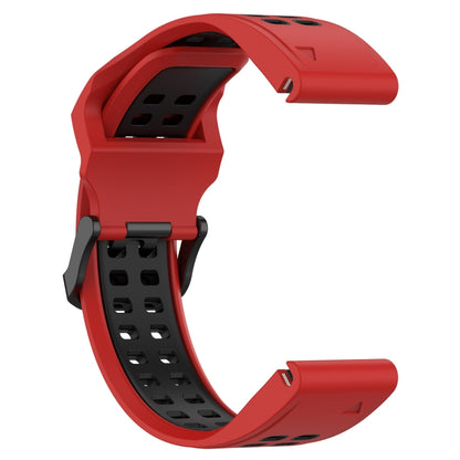 For Garmin D2 Delta PX 26mm Two-Color Reverse Buckle Silicone Watch Band(Red+Black) - Watch Bands by PMC Jewellery | Online Shopping South Africa | PMC Jewellery