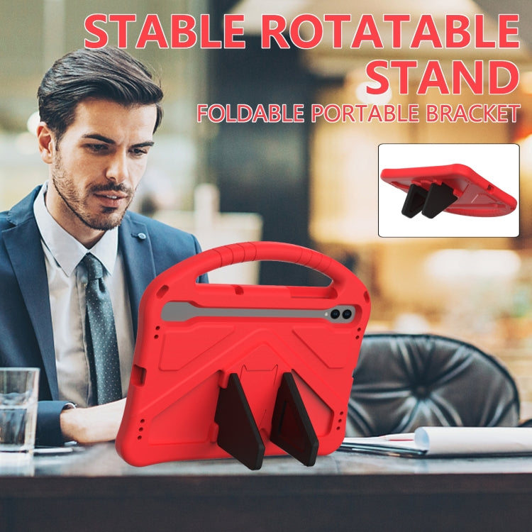 For Samsung Galaxy Tab S9 EVA Shockproof Tablet Case with Holder(Red) - Galaxy Tab S9 Cases by PMC TechLife | Online Shopping South Africa | PMC TechLife | Buy Now Pay Later Mobicred