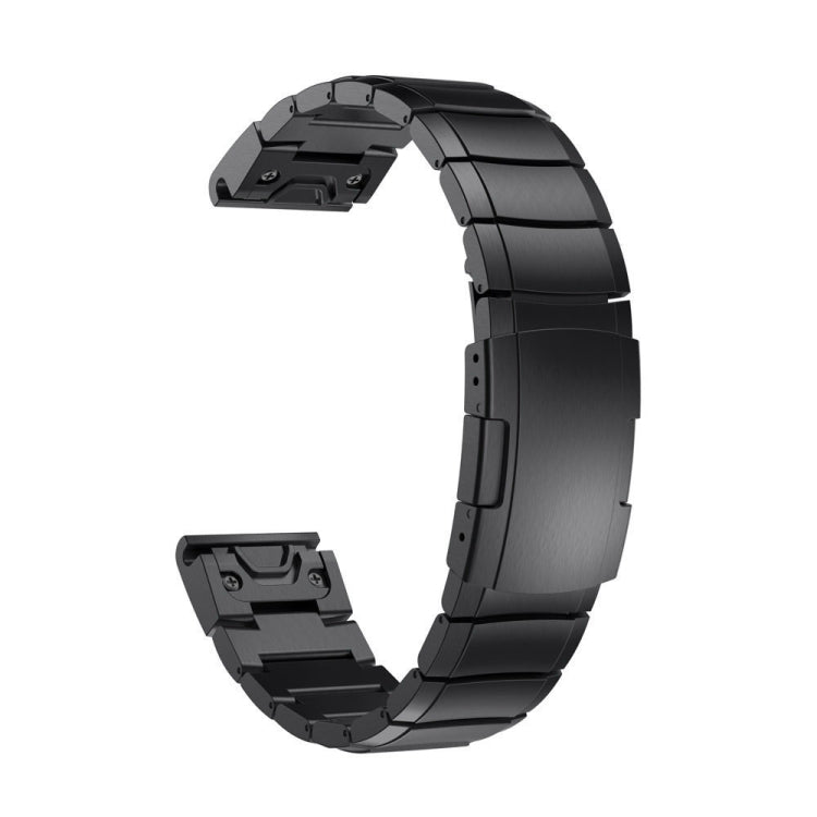 Compatible with Garmin Fenix 6X Pro 26mm Titanium Alloy Quick Release Watch Band(Black) - Watch Bands by PMC TechLife | Online Shopping South Africa | PMC TechLife | Buy Now Pay Later Mobicred