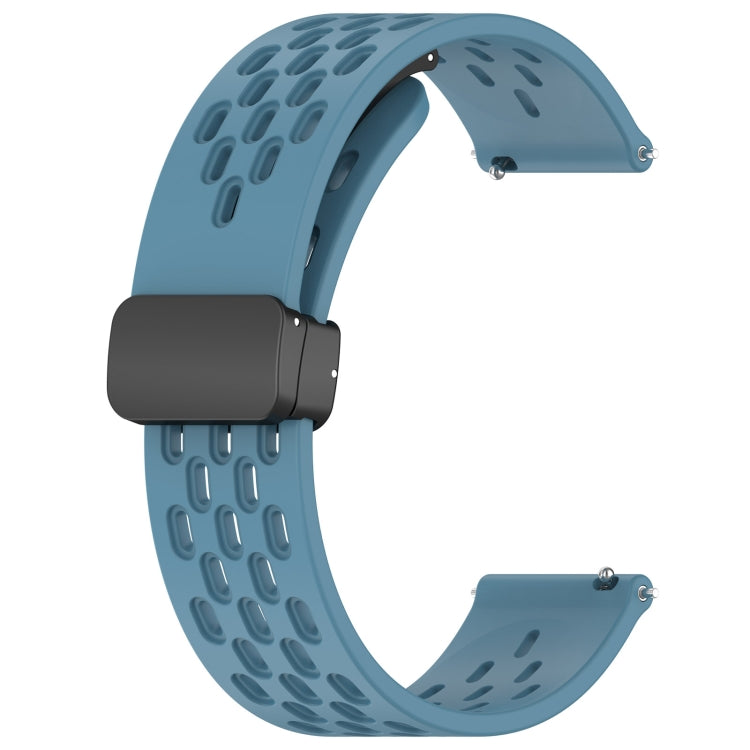 For Amazfit GTR 4 Pro 22mm Folding Magnetic Clasp Silicone Watch Band(Blue) - free shipping - PMC TechLife - Order now!