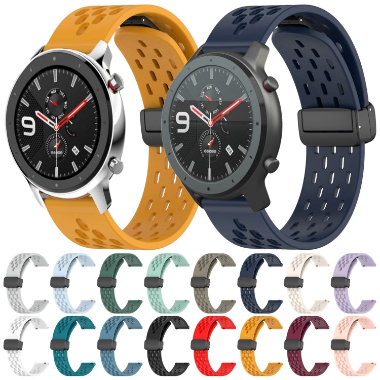 For Amazfit GTR 4 Pro 22mm Folding Magnetic Clasp Silicone Watch Band(Blue) - free shipping - PMC TechLife - Order now!
