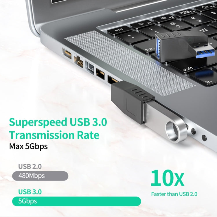 ENKAY USB 3.0 Adapter 90 Degree Angle Male to Female Combo Coupler Extender Connector, Angle:Vertical Down - free shipping - PMC TechLife - Order now!