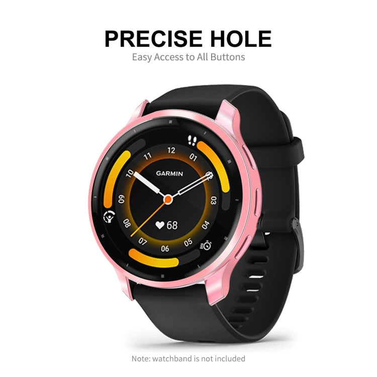 For Garmin Venu 3S ENKAY Hat-Prince Full Coverage Electroplated TPU Watch Case with Screen Protection(Rose Gold) - Watch Cases by ENKAY | Online Shopping South Africa | PMC Jewellery