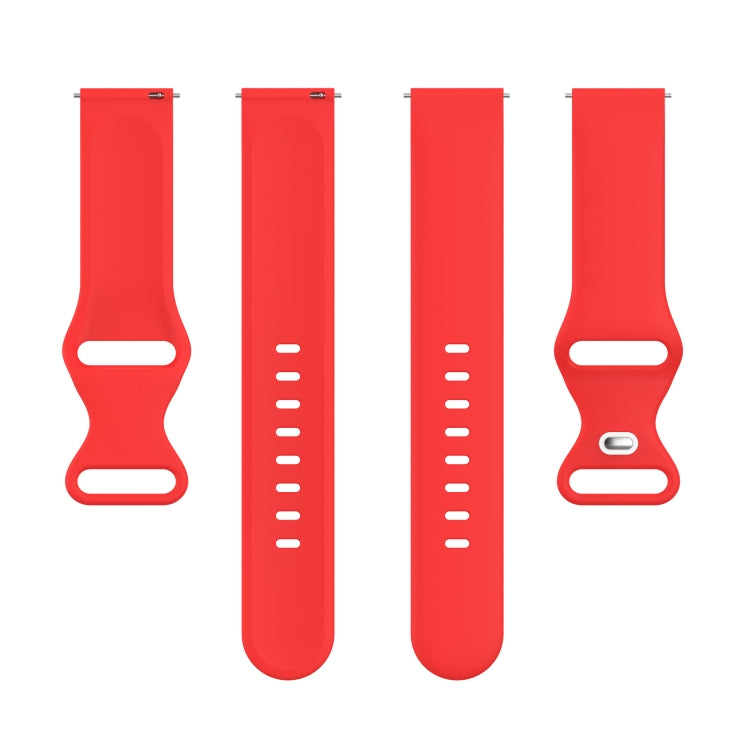 For Amazfit Active L Butterfly 8-shaped Buckle Silicone Watch Band(Red) - Watch Bands by PMC TechLife | Online Shopping South Africa | PMC TechLife