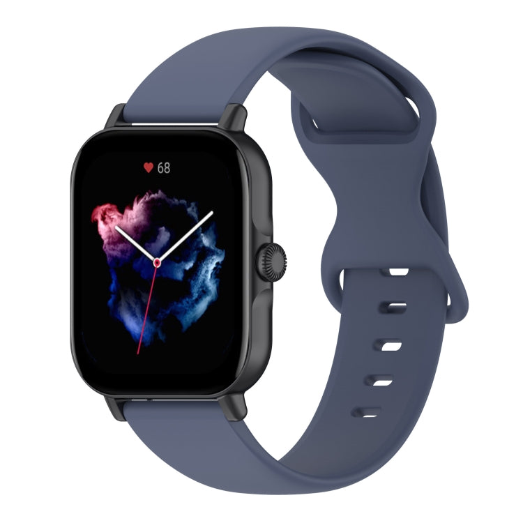 For Amazfit Active L Butterfly 8-shaped Buckle Silicone Watch Band(Blue Grey) - Watch Bands by PMC TechLife | Online Shopping South Africa | PMC TechLife