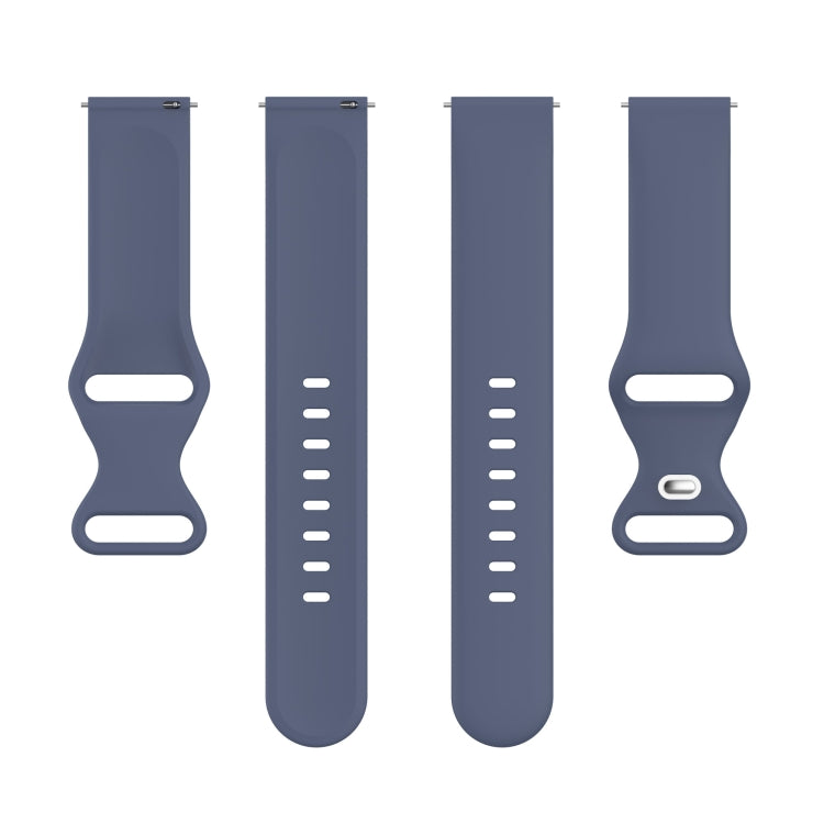 For Amazfit Active L Butterfly 8-shaped Buckle Silicone Watch Band(Blue Grey) - Watch Bands by PMC TechLife | Online Shopping South Africa | PMC TechLife