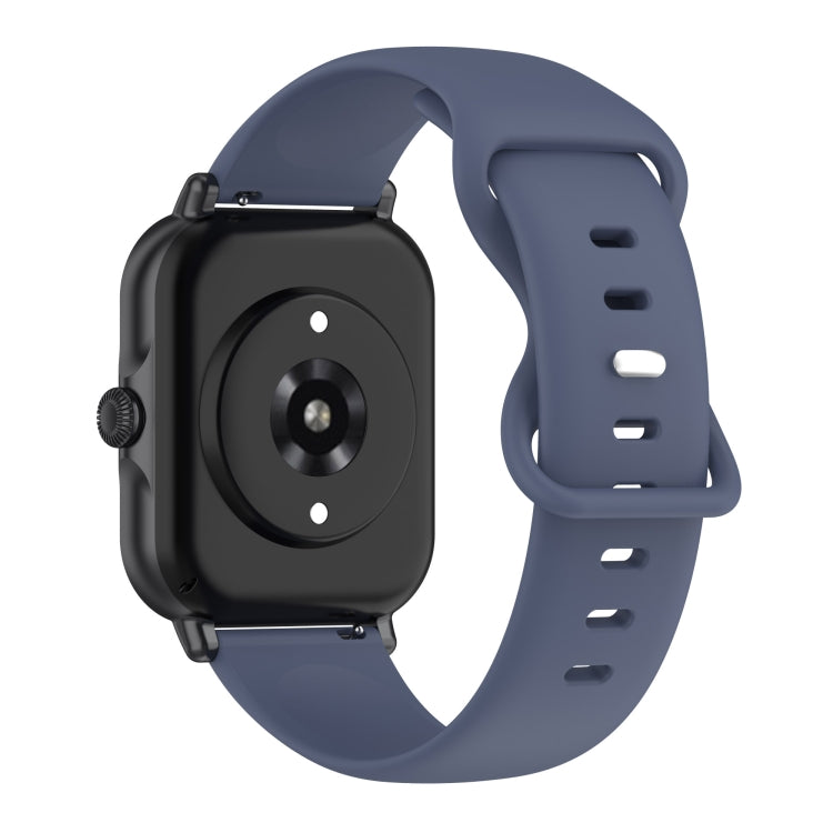 For Amazfit Active L Butterfly 8-shaped Buckle Silicone Watch Band(Blue Grey) - Watch Bands by PMC TechLife | Online Shopping South Africa | PMC TechLife