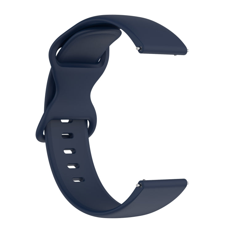 For Amazfit Active L Butterfly 8-shaped Buckle Silicone Watch Band(Navy Blue) - Watch Bands by PMC TechLife | Online Shopping South Africa | PMC TechLife