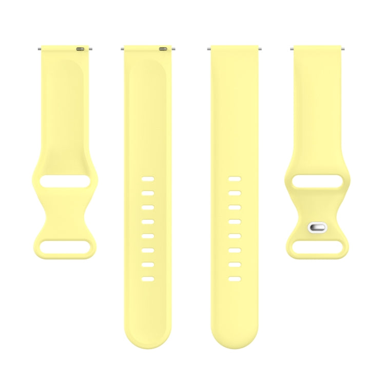 For Amazfit Active S Butterfly 8-shaped Buckle Silicone Watch Band(Yellow) - Watch Bands by PMC TechLife | Online Shopping South Africa | PMC TechLife