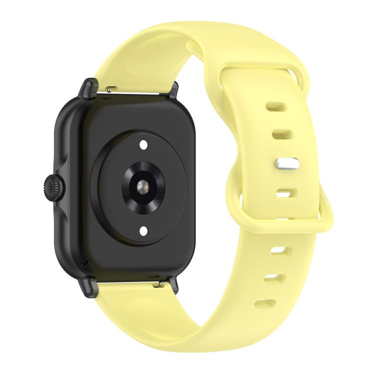 For Amazfit Active S Butterfly 8-shaped Buckle Silicone Watch Band(Yellow) - Watch Bands by PMC TechLife | Online Shopping South Africa | PMC TechLife