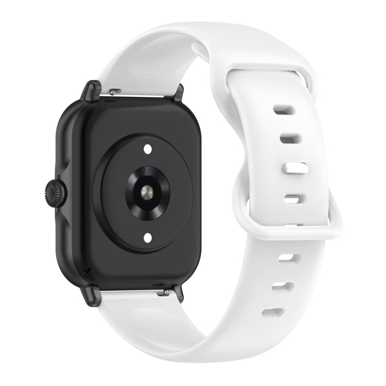 For Amazfit Active S Butterfly 8-shaped Buckle Silicone Watch Band(White) - Watch Bands by PMC TechLife | Online Shopping South Africa | PMC TechLife