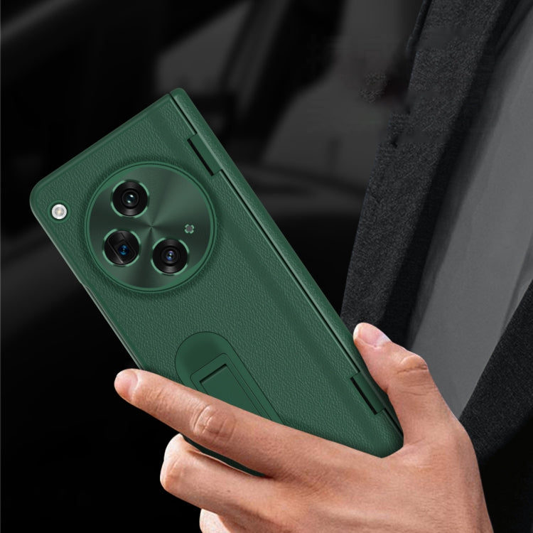 For OPPO Find N3 Integrated Folding Hinge Leather Phone Case, No Pen(Black) - OPPO Cases by PMC TechLife | Online Shopping South Africa | PMC TechLife | Buy Now Pay Later Mobicred