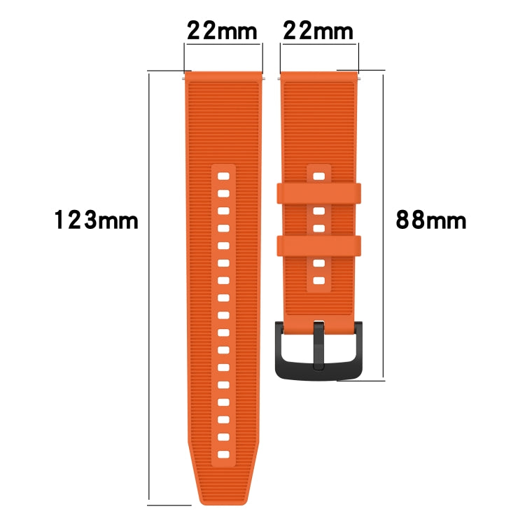 For Honor Watch Dream 22mm Textured Silicone Solid Color Watch Band(Black) - Watch Bands by PMC TechLife | Online Shopping South Africa | PMC TechLife | Buy Now Pay Later Mobicred