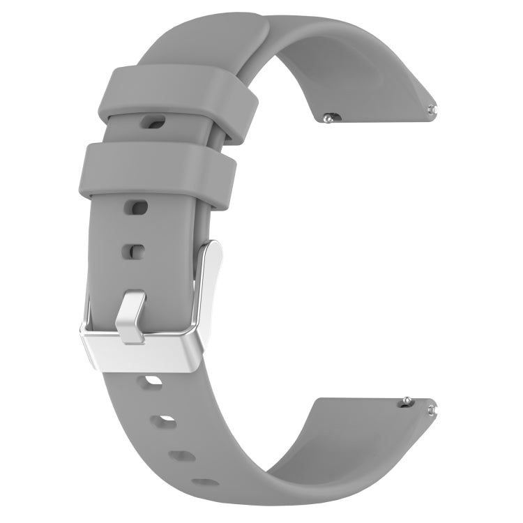 Compatible with Garmin Approach S40 20mm Smooth Solid Color Silicone Watch Band(Grey) - Watch Bands by PMC TechLife | Online Shopping South Africa | PMC TechLife | Buy Now Pay Later Mobicred
