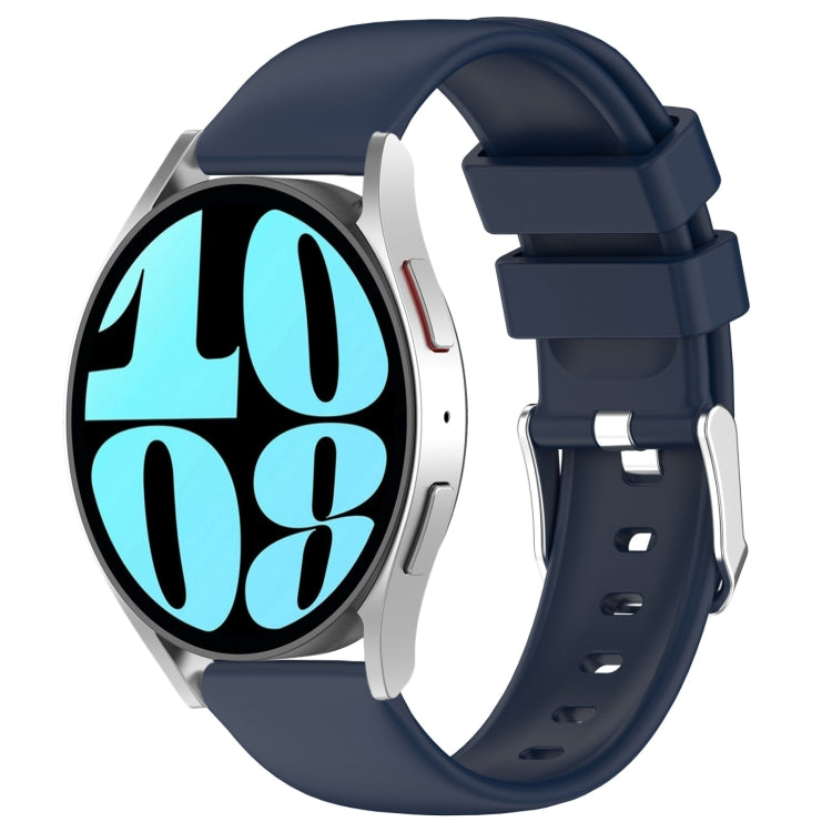 For Samsung Galaxy Watch 6 40mm 20mm Smooth Solid Color Silicone Watch Band(Midnight Blue) - free shipping - PMC TechLife - Order now!