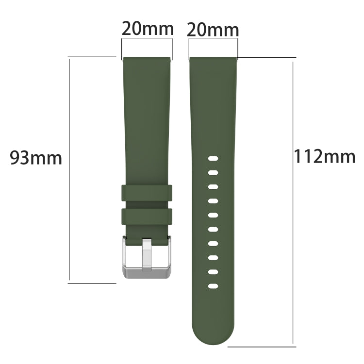 For Amazfit Bip 3 Pro 20mm Smooth Solid Color Silicone Watch Band(Burgundy) - free shipping - PMC TechLife - Order now!
