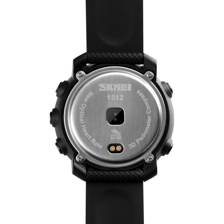 SKMEI 1511 Simple Bluetooth Men Smart Waterproof Compass Adult Smart Watch(Rubber Shell Black) - Sport Watches by SKMEI | Online Shopping South Africa | PMC Jewellery | Buy Now Pay Later Mobicred